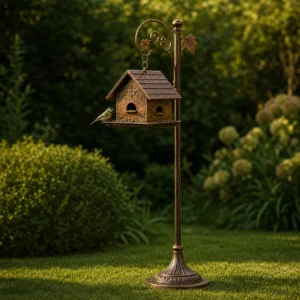 Decorative Metal Birdhouse Feeder wholesale product by Wolunwo