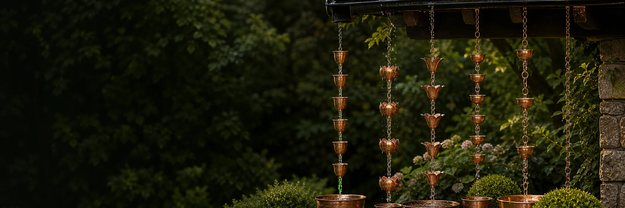 Rain Chains wholesale category banner by Wolunwo