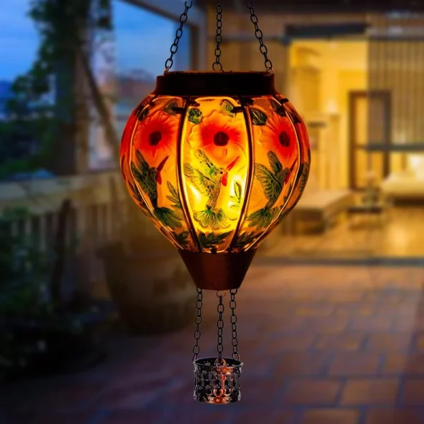 OEM Iron Solar Hanging Lantern
