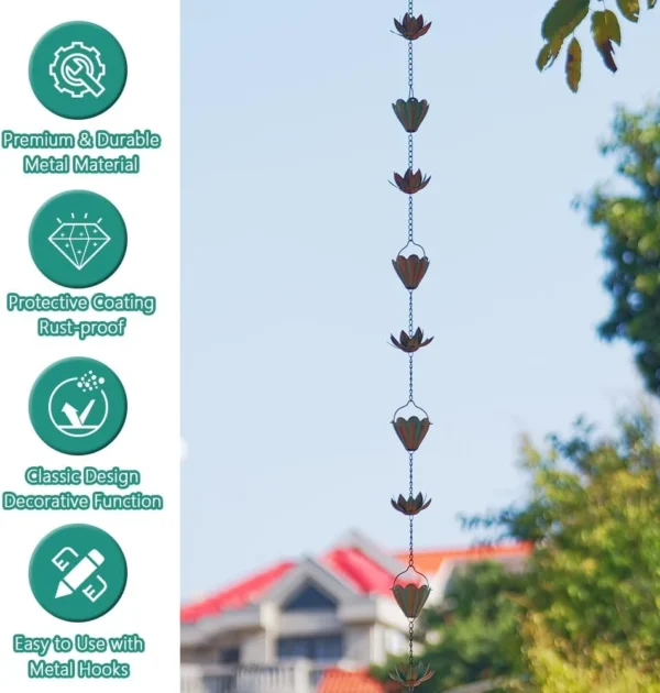 Custom Metal Gutter Rain Chain