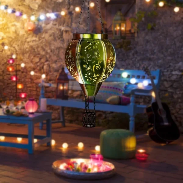 OEM Iron Solar Hanging Lantern