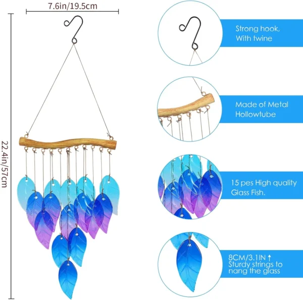 71Kj9QuFOBL._AC_SL1500_ garden hanging wind chimes