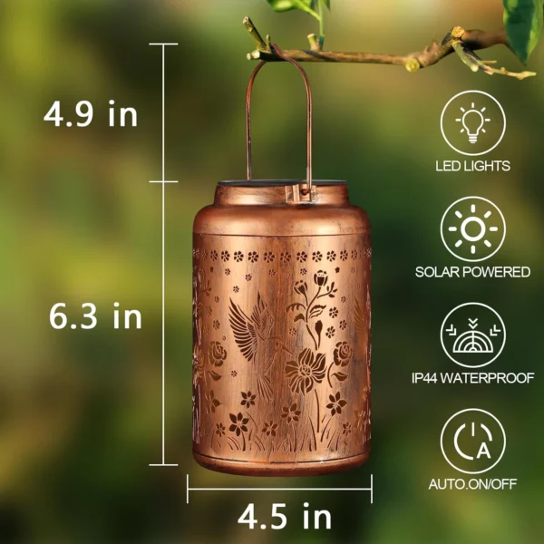 OEM Iron Solar Hanging Lantern