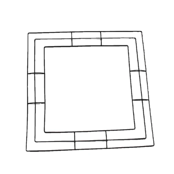 OEM Metal Wire Cutout Wreath Frame