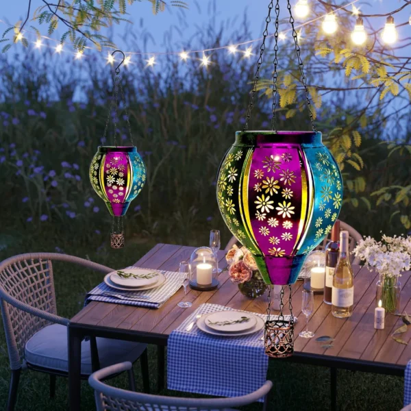 OEM Iron Solar Hanging Lantern
