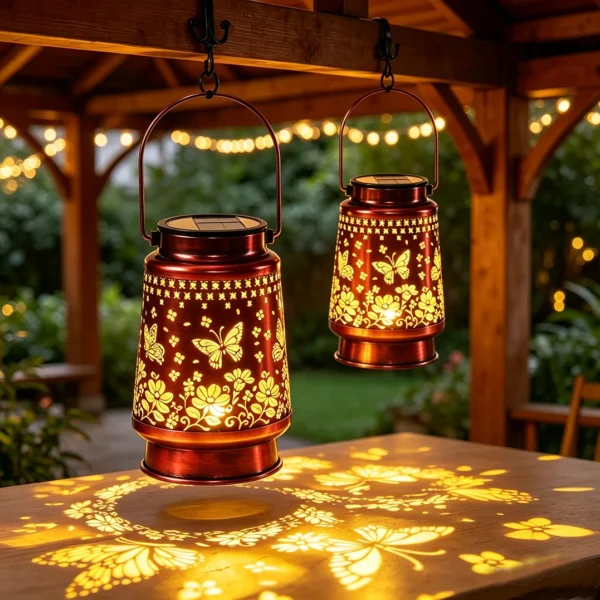 OEM Iron Solar Hanging Lantern