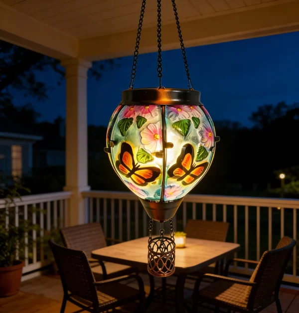 OEM Iron Solar Hanging Lantern