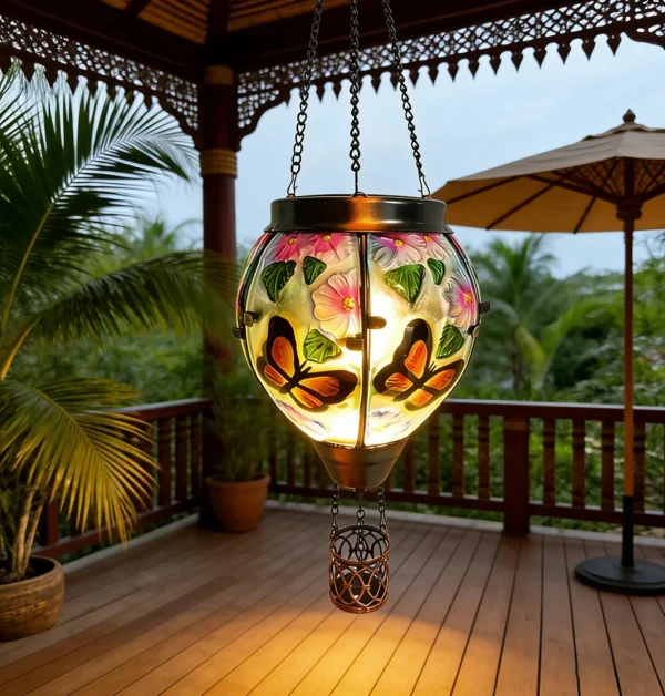OEM Iron Solar Hanging Lantern