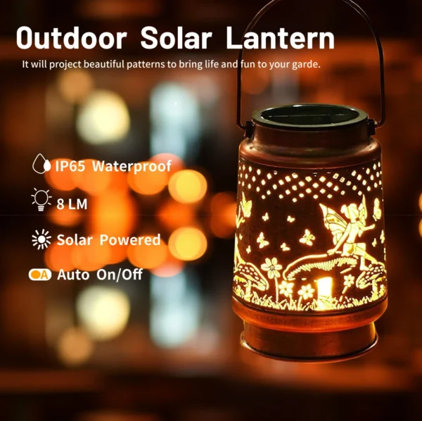 天使2 OEM Iron Solar Hanging Lantern
